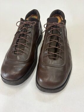 Thierry Rabotin Brown Leather Derby Sneakers